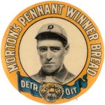 1910 MORTON'S PENNANT WINNER BREAD DETROIT TIGERS DONIE BUSH BUTTON.