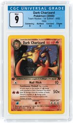 2000 POKÉMON TEAM ROCKET SET DARK CHARIZARD 4/82 HOLO 1ST EDITION CGC 9 MINT.