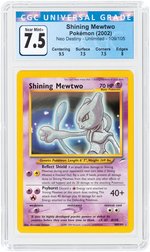 2002 POKÉMON NEO DESTINY SET SHINING MEWTWO 109/105 HOLO UNLIMITED CGC 7.5 NM+.