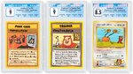 1998/1999 POKÉMON JAPANESE IMAKUNI?'S LOT OF THREE GRADED.