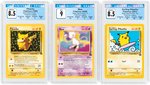 1999/200/2001 POKÉMON BLACK STAR PROMOS CARDS LOT OF THREE GRADED (POKÉMON LEAGUE).