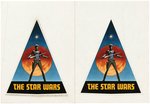 "THE STAR WARS" EARLY RALPH MCQUARRIE STICKER PAIR.