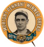 1910 MORTON'S PENNANT WINNER BREAD DETROIT TIGERS ED SUMMERS BUTTON.