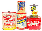 COOKIES/PRETZEL/POPCORN CONTAINERS.