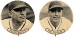 1937 AMERICAN BADGE CO. CHICAGO CUBS BUTTONS COMPLETE SET OF 18 W/HOF'ERS HARTNETT & HERMAN.