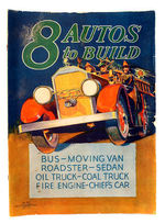 "EIGHT AUTOS TO BUILD" 1933 COLOR CUT-OUT BOOK.