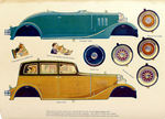 "EIGHT AUTOS TO BUILD" 1933 COLOR CUT-OUT BOOK.