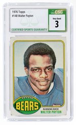 1976 TOPPS #148 WALTER PAYTON (HOF) ICONIC ROOKIE CARD CSG 3 VERY GOOD.