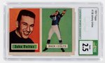 1957 TOPPS #138 JOHNNY UNITAS (HOF) ICONIC ROOKIE CARD CSG 2.5 GOOD+.