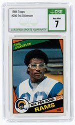 1984 TOPPS #280 ERIC DICKERSON (HOF) ROOKIE CARD CSG 7 NEAR MINT.