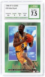 1996-97 E-X2000 #30 KOBE BRYANT (HOF) ROOKIE CARD CSG 7.5 NEAR MINT+.