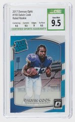 2017 DONRUSS OPTIC #193 DALVIN COOK ROOKIE CARD CSG 9.5 GEM MINT.