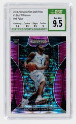 2019-20 PANINI PRIZM DRAFT PICKS #1 ZION WILLIAMSON PINK PULSAR ROOKIE CARD CSG 9.5 GEM MINT.