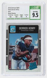 2016 DONRUSS OPTIC HOLO #165 DERRICK HENRY HOLO ROOKIE CARD CSG 9.5 GEM MINT.