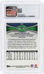 2012 TOPPS CHROME REFRACTOR  #40 RUSSELL WILSON ROOKIE CARD CSG 8.5 NM/MINT+.