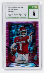 2019 PANINI PRIZM DRAFT PICKS PINK PULSAR #101 KYLER MURRAY ROOKIE CARD CSG 9 MINT.