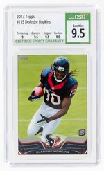 2013 TOPPS #155 DEANDRE HOPKINS ROOKIE CARD CSG 9.5 GEM MINT.