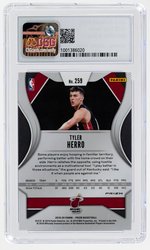 2019-20 PANINI PRIZM #259 TYLER HERRO RED WHITE AND BLUE ROOKIE CARD CSG 8 NM/MINT.