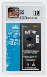 2017 PANINI CONTENDERS CRACKED ICE ROOKIE TICKET AUTOGRAPH RPS #311 CHRISTIAN MCCAFFREY ROOKIE CARD CSG MINT 9 (AUTO 10).