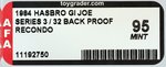 G.I. JOE - JUNGLE TROOPER RECONDO SERIES 3/32 BACK PROOF CARD AFA 95 MINT.