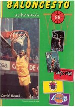 1988 NBA COMPLETE SPANISH STICKER ALBUM WITH MICHAEL JORDAN & MANY OTHER HALL OF FAMERS.