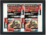 G.I. JOE SERIES 1 RAPID FIRE MOTORCYCLE (RAM) BOXES FRAMED UNCUT PROOF SHEET.