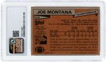 1981 TOPPS #216 JOE MONTANA (HOF) ICONIC ROOKIE CARD CSG 8.5 NM/MINT+.
