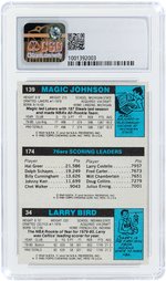 1980-81 TOPPS BIRD #34/ERVING #174/JOHNSON #139 (HOF) ICONIC ROOKIE CARD CSG 8 NM/MINT.