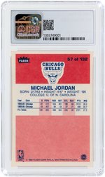 1986-87 FLEER #57 MICHAEL JORDAN ICONIC ROOKIE CARD (HOF) CSG 7.5 NEAR MINT+.