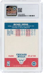 1987-88 FLEER #59 MICHAEL JORDAN (HOF) CSG 8 NM/MINT.