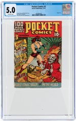 POCKET COMICS #3 NOVEMBER 1941 CGC 5.0 VG/FINE.