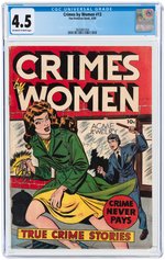 CRIMES BY WOMEN #13 JUNE 1950 CGC 4.5 VG+.