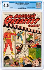 AMERICA'S GREATEST COMICS #8 SUMMER 1943 CGC 4.5 VG+.