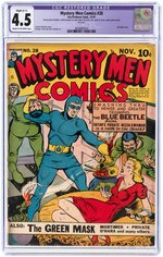 MYSTERY MEN COMICS #28 NOVEMBER 1941 CGC RESTORED 4.5 SLIGHT (C-1) VG+.