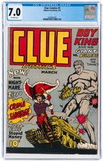 CLUE COMICS #3 MARCH 1943 CGC 7.0 FINE/VF.