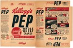 KELLOGG'S PEP FILE COPY CEREAL BOX FLAT WITH SUPERMAN COMIC.