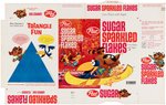 POST SUGAR SPARKLED FLAKES FILE COPY CEREAL BOX FLAT FROM FUN 'N GAMES SERIES.