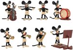 MICKEY MOUSE AUSTRIAN MINIATURE METAL ORCHESTRA FIGURINE LOT.