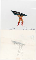 MASTERS OF THE UNIVERSE - THE GAMESMAN FILMATION ANIMATION CELS & PRODUCTION DRAWINGS ORIGINAL ART LOT.