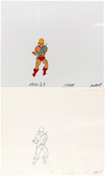 MASTERS OF THE UNIVERSE - THE GAMESMAN FILMATION ANIMATION CELS & PRODUCTION DRAWINGS ORIGINAL ART LOT.