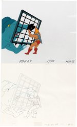 MASTERS OF THE UNIVERSE - THE GAMESMAN FILMATION ANIMATION CELS & PRODUCTION DRAWINGS ORIGINAL ART LOT.