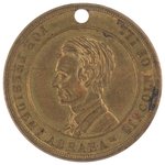 "LINCOLN "PRESIDENT'S HOUSE" MEDAL DeWITT 1860-61 IN BRASS.