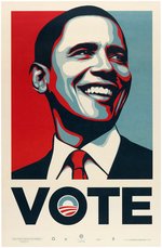 "VOTE" ARTISTS FOR OBAMA SERIES 2008 CAMPAIGN POSTER BY SHEPARD FAIREY.