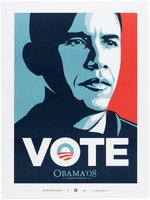 "VOTE" ARTISTS FOR OBAMA SERIES 2008 CAMPAIGN POSTER BY SHEPARD FAIREY.