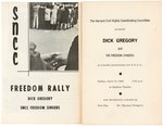 DICK GREGORY & THE FREEDOM SINGERS SNCC CIVIL RIGHTS BOOKLET AND HANDBILL.