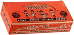 THE BEATLES LONG EATING LICORICE RECORD DISPLAY BOX WITH CANDY.