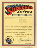 SUPERMAN "SUPERMEN OF AMERICA" 1961 MEMBERSHIP KIT (VARIETY).