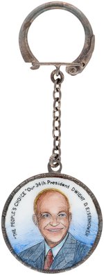 EISENHOWER "THE PEOPLE'S CHOICE OUR 34TH PRESIDENT" ENAMEL IKE MEDALLION.
