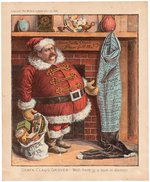 "SANTA CLAUSE GROVER" CLEVELAND BLANK BACK CHRISTMAS HANDBILL.