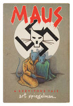 "MAUS" PAPERBACK BOOK WITH SKETCH BY AUTHOR SPIEGELMAN.